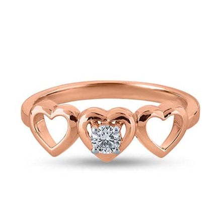 Trio Of Hearts Elegance Ring