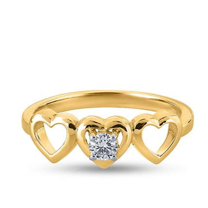 Trio Of Hearts Elegance Ring