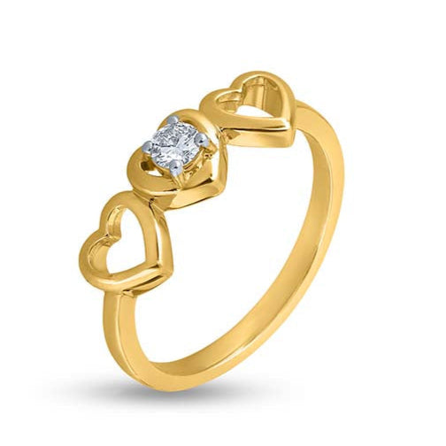 Trio Of Hearts Elegance Ring