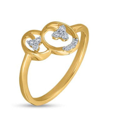 Ethereal Twin Tri-Petal Ensemble Ring