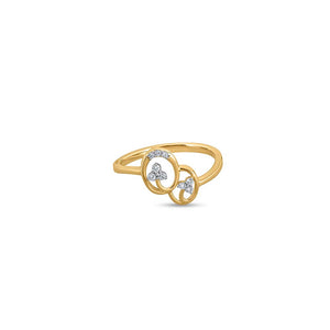 Ethereal Twin Tri-Petal Ensemble Ring