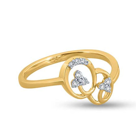 Ethereal Twin Tri-Petal Ensemble Ring