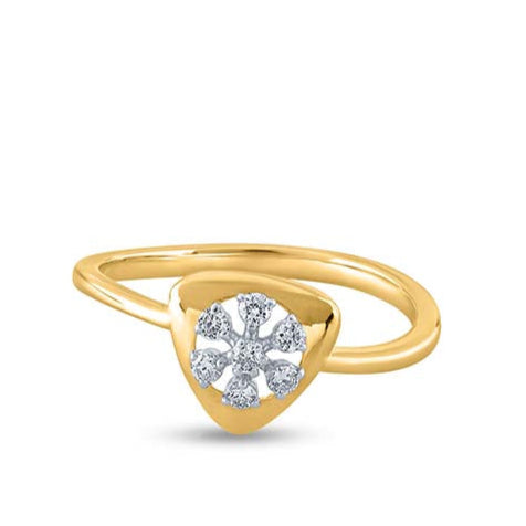 Floral Triad Whispers Ring