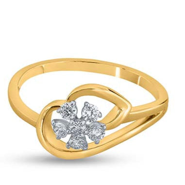 Petal-Cradled Floral Radiance Ring