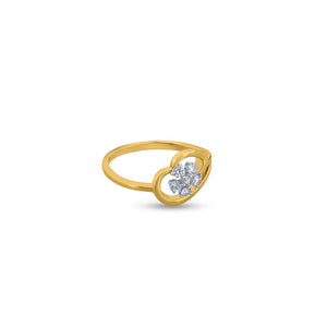 Petal-Cradled Floral Radiance Ring