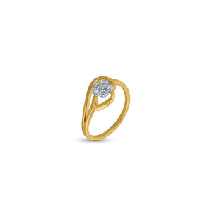 Petal-Cradled Floral Radiance Ring
