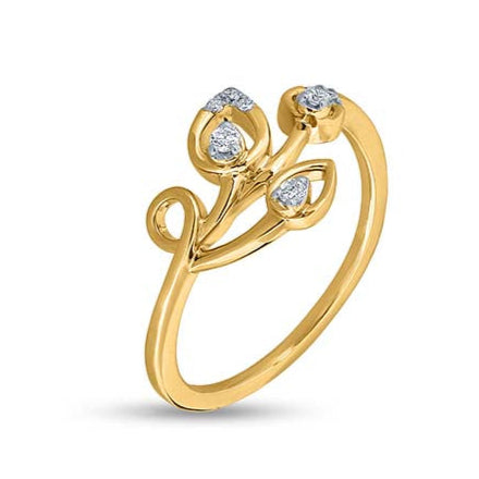 Whimsical Lotus Trifecta Ring