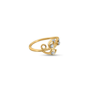 Whimsical Lotus Trifecta Ring