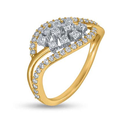 Ethereal Tide Of Diamonds Ring
