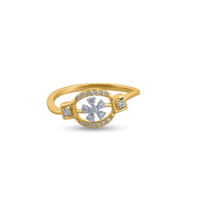 Lustrous Bloom Orbit Ring