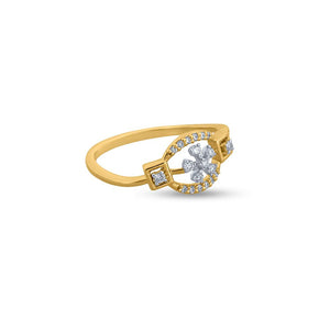 Lustrous Bloom Orbit Ring