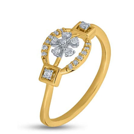 Lustrous Bloom Orbit Ring
