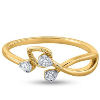 Gem-Encrusted Petal Charm Ring