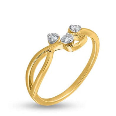 Gem-Encrusted Petal Charm Ring