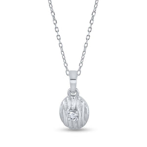 Oval Serenity Stripes Pendant