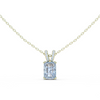 Large Emerald-Cut Diamond Pendant and Pavé Bail