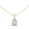 Classic Rose Gold Solitaire Diamond Pendant Necklace