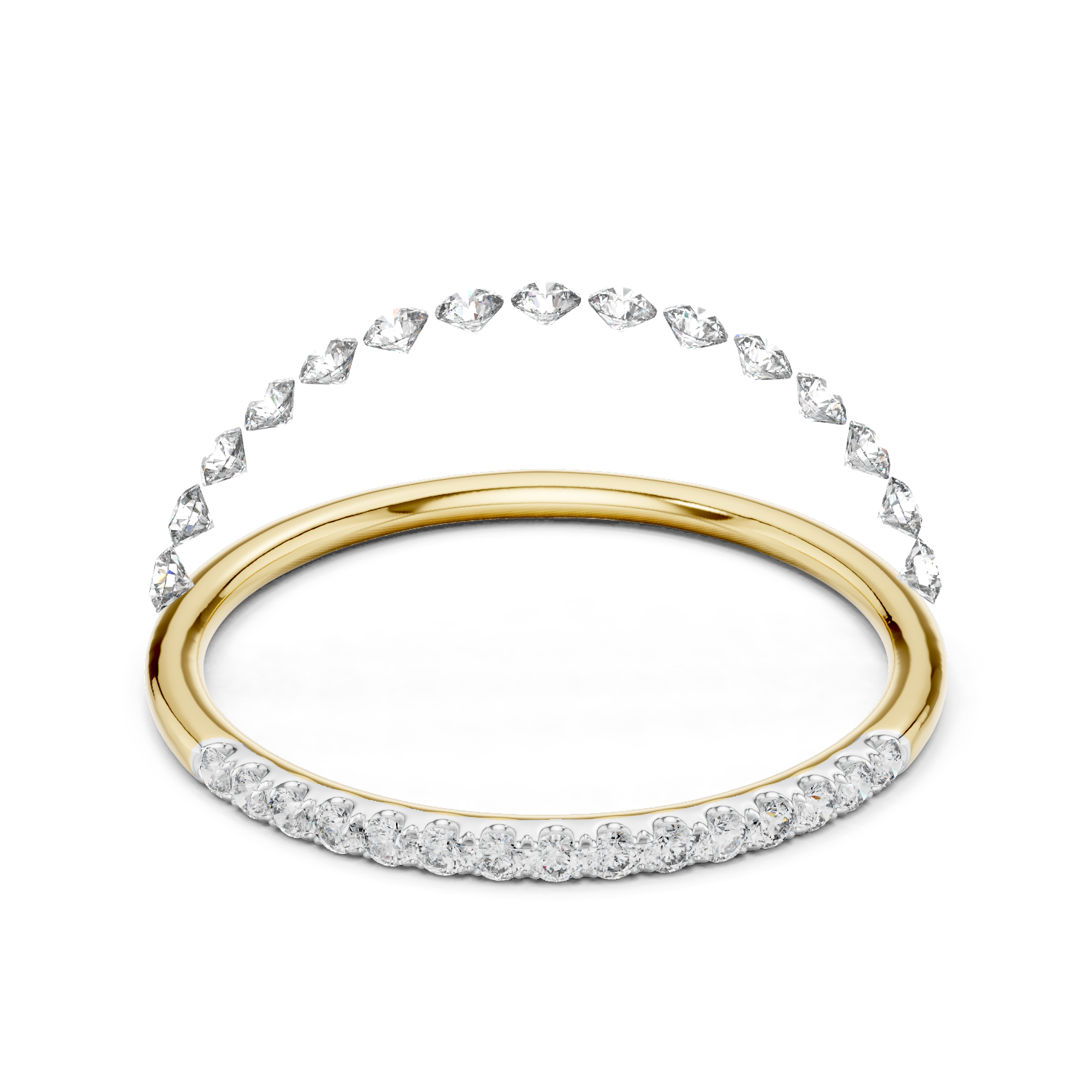 Refined Half-Eternity Ring in Rose Gold