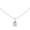 Radiant pear-shaped diamond pendant