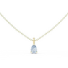 pear-shaped diamond pendant with a sleek, modern bail and three-prong setting.