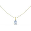 Pear-shaped diamond solitaire pendant in a three-prong setting.