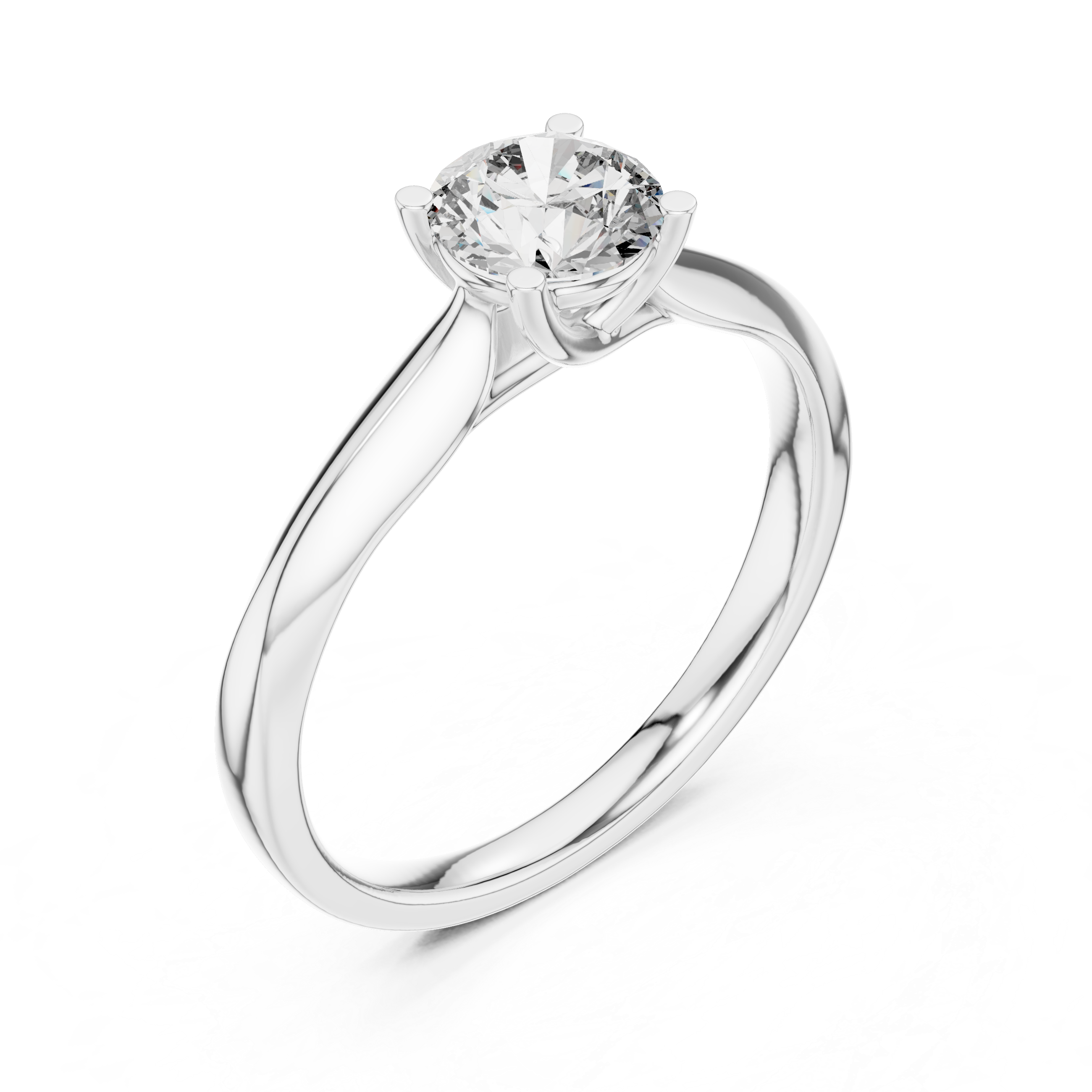 Round-Cut Solitaire Engagement Ring