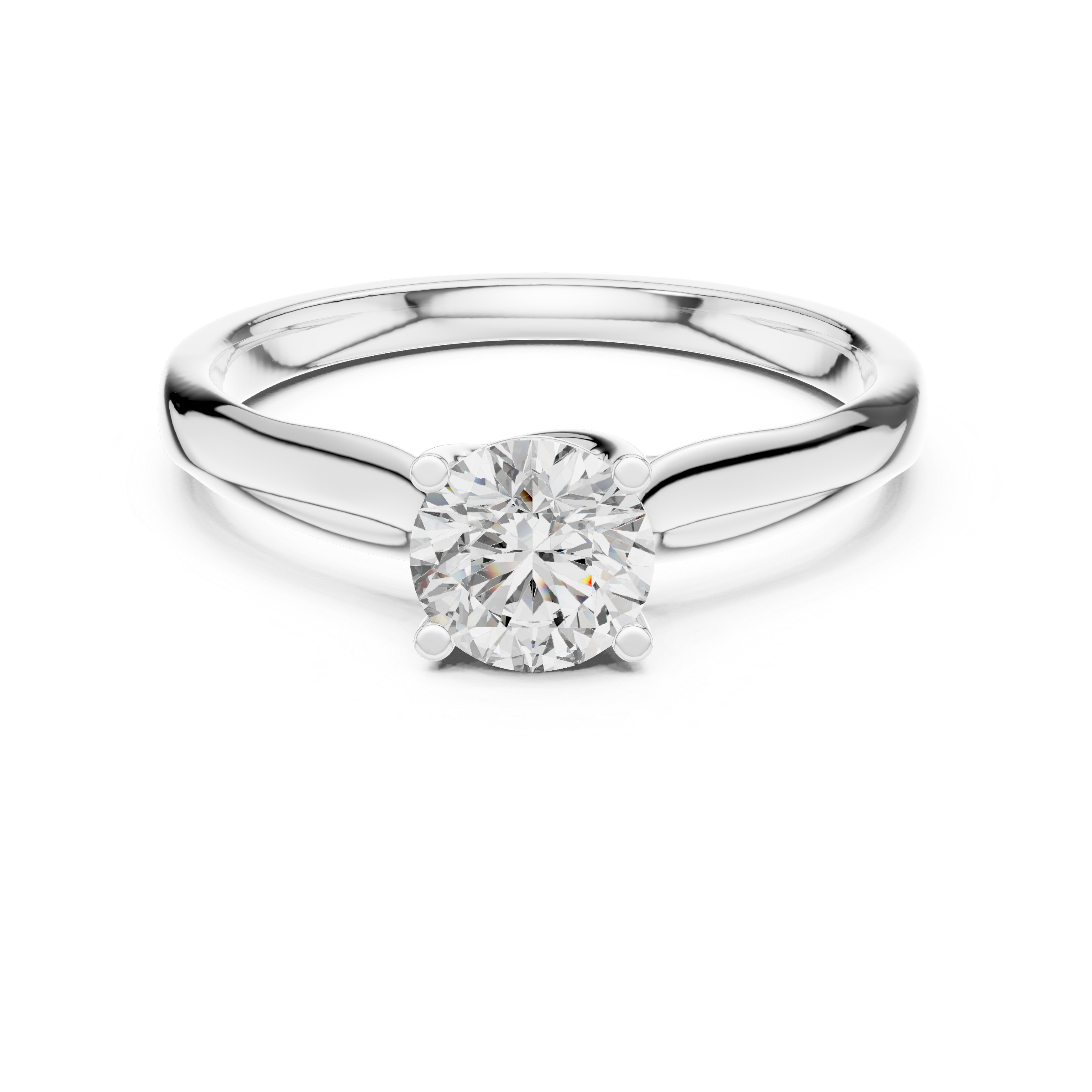 Round-Cut Solitaire Engagement Ring