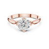 Round-Cut Solitaire Engagement Ring with Open Gallery
