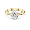 Round-Cut Solitaire Engagement Ring with Open Gallery