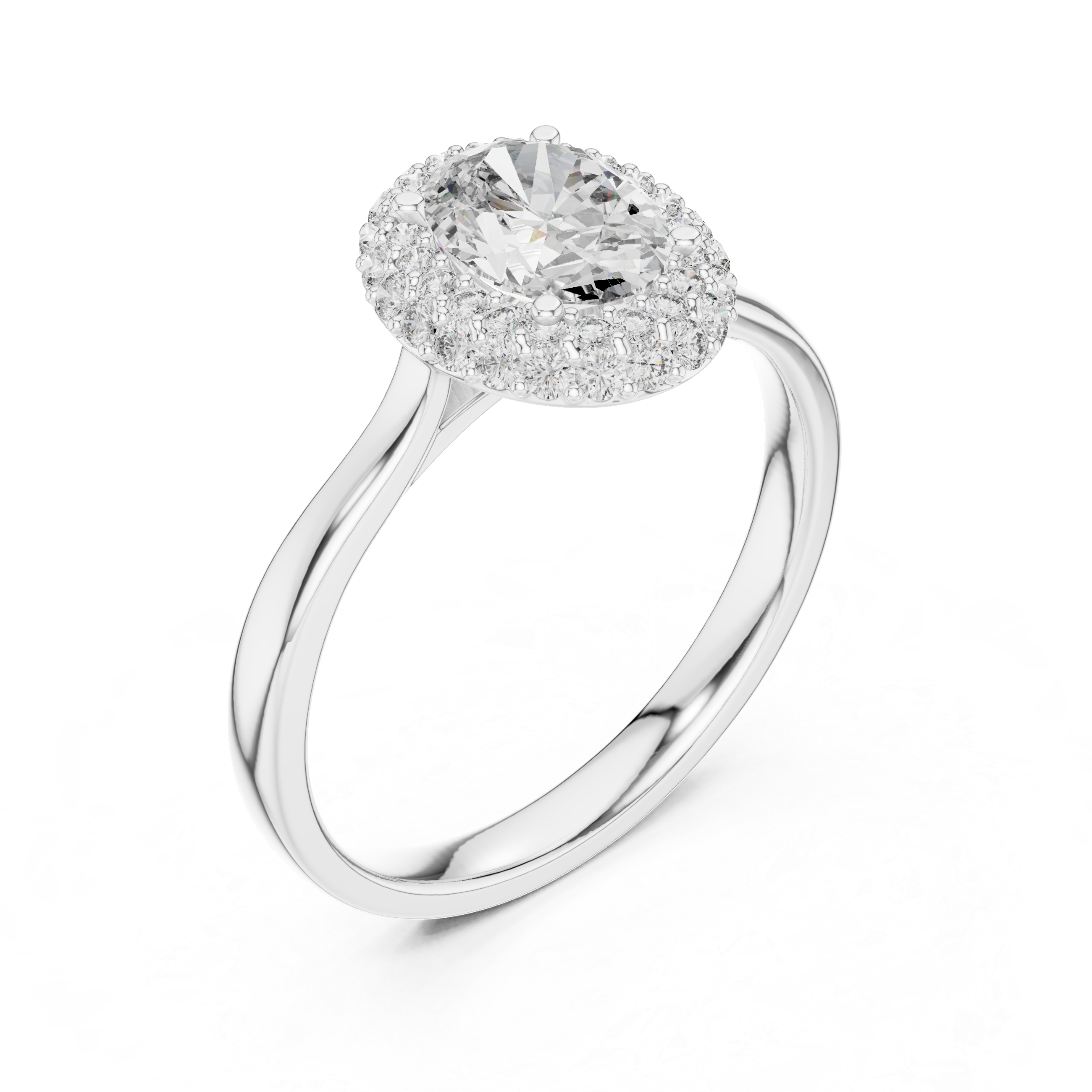 Eternal Embrace Oval Halo Ring