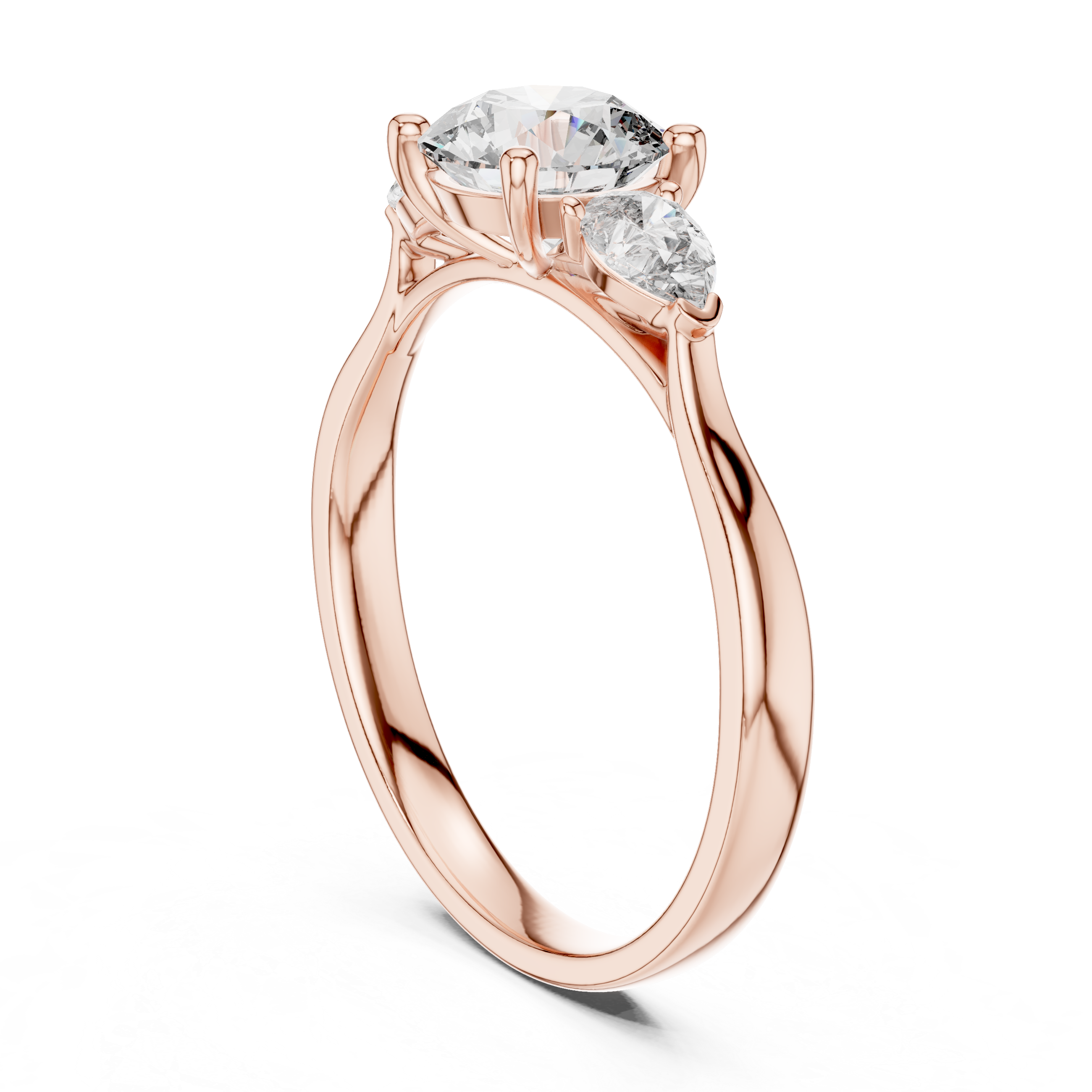 Timeless Round and Pear Diamond Ring