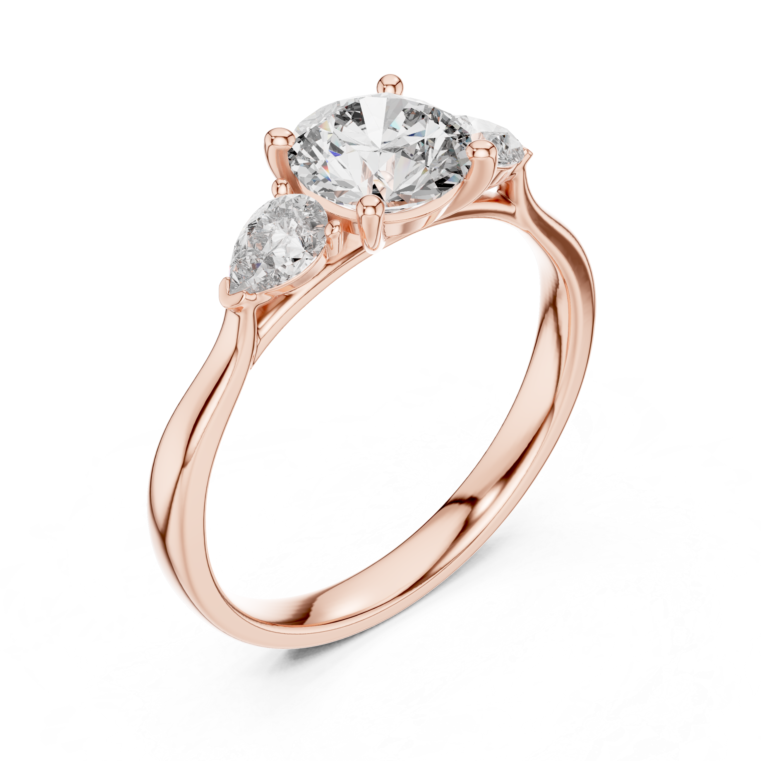 Timeless Round and Pear Diamond Ring