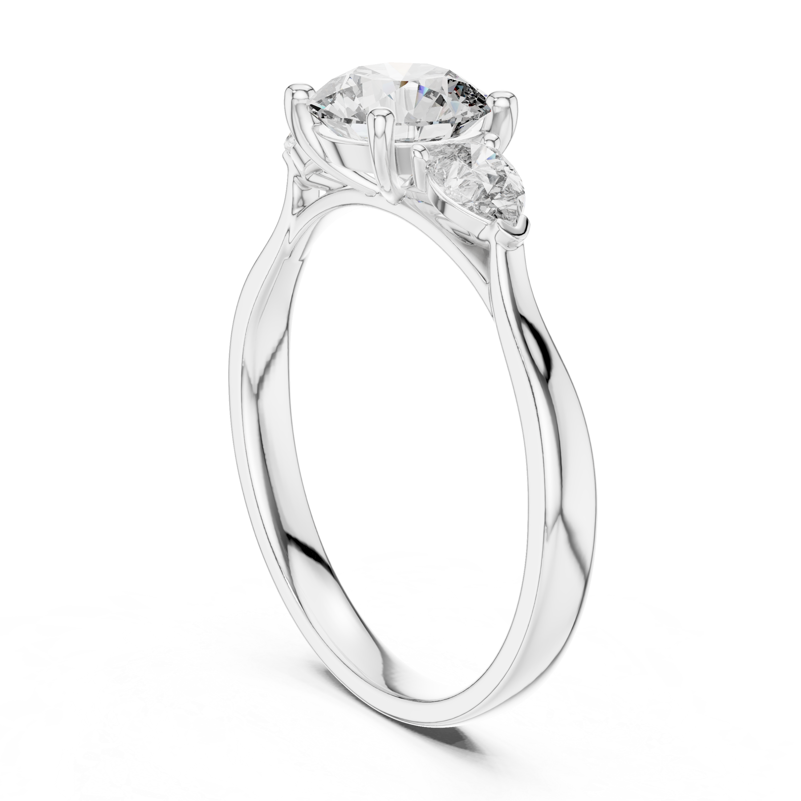 Timeless Round and Pear Diamond Ring