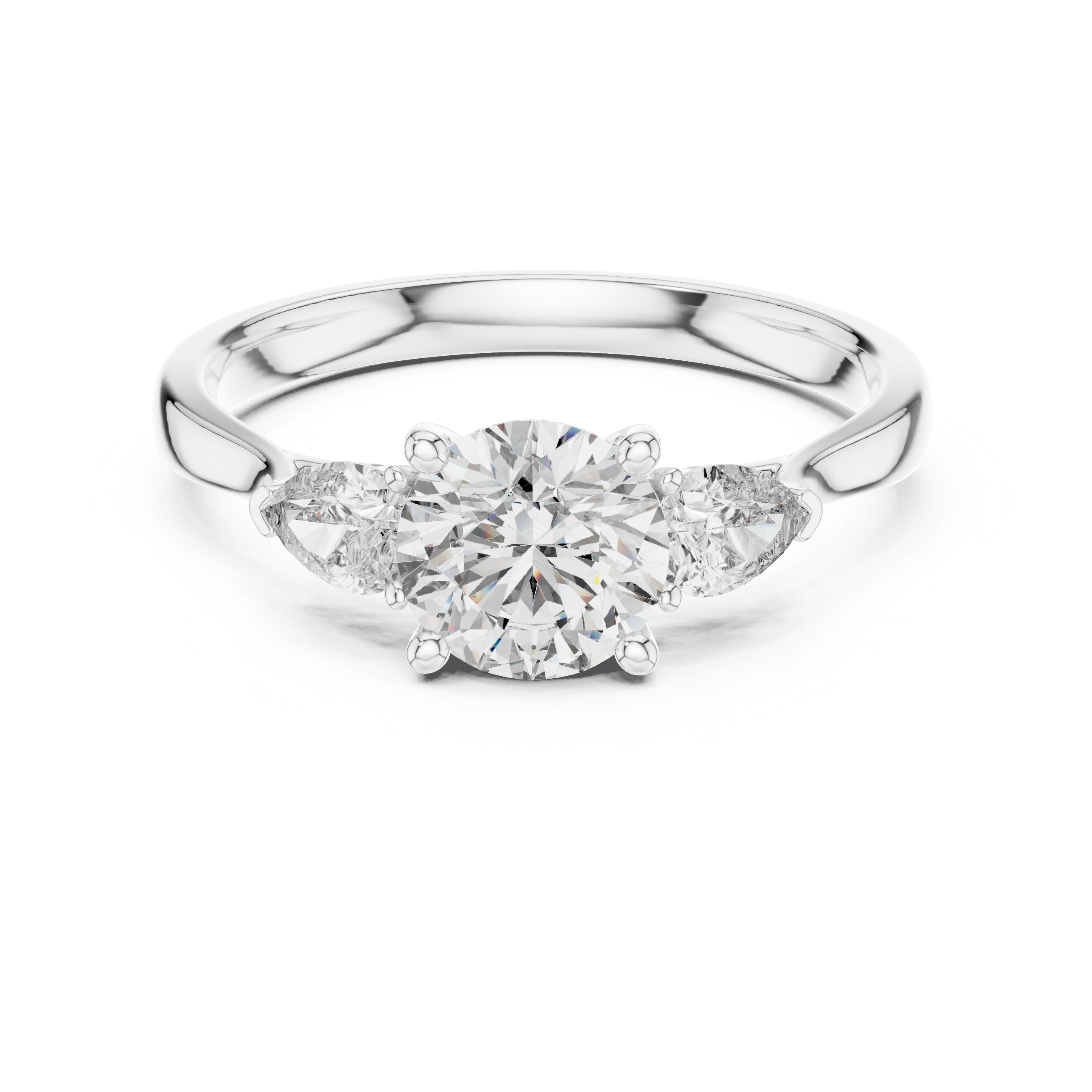Timeless Round and Pear Diamond Ring
