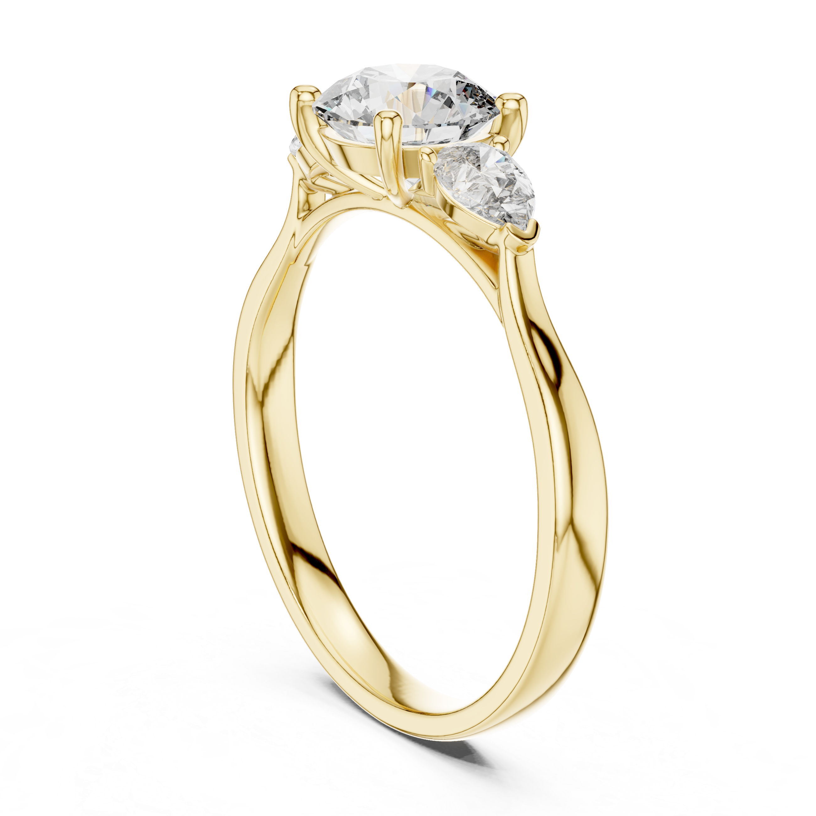 Timeless Round and Pear Diamond Ring