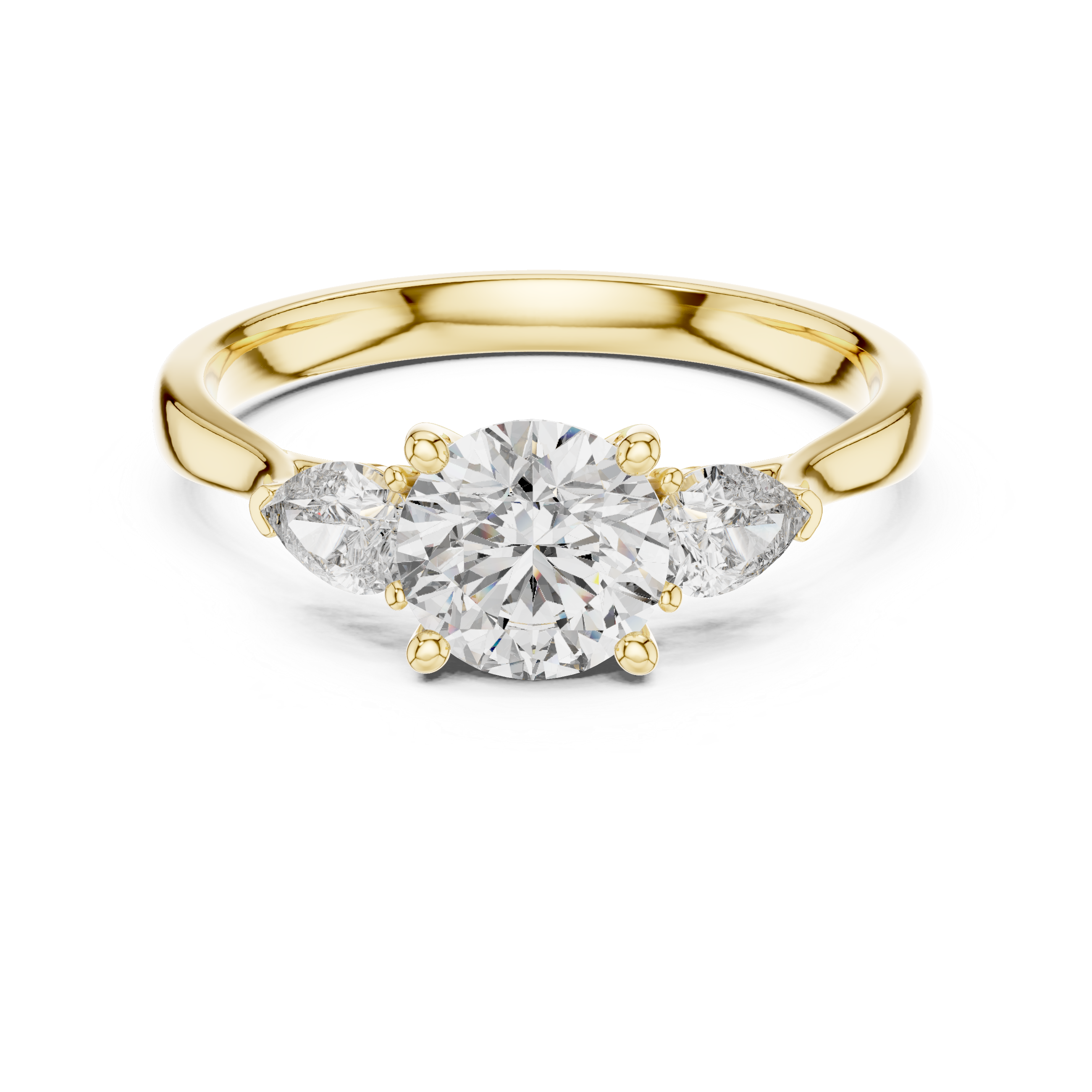 Timeless Round and Pear Diamond Ring