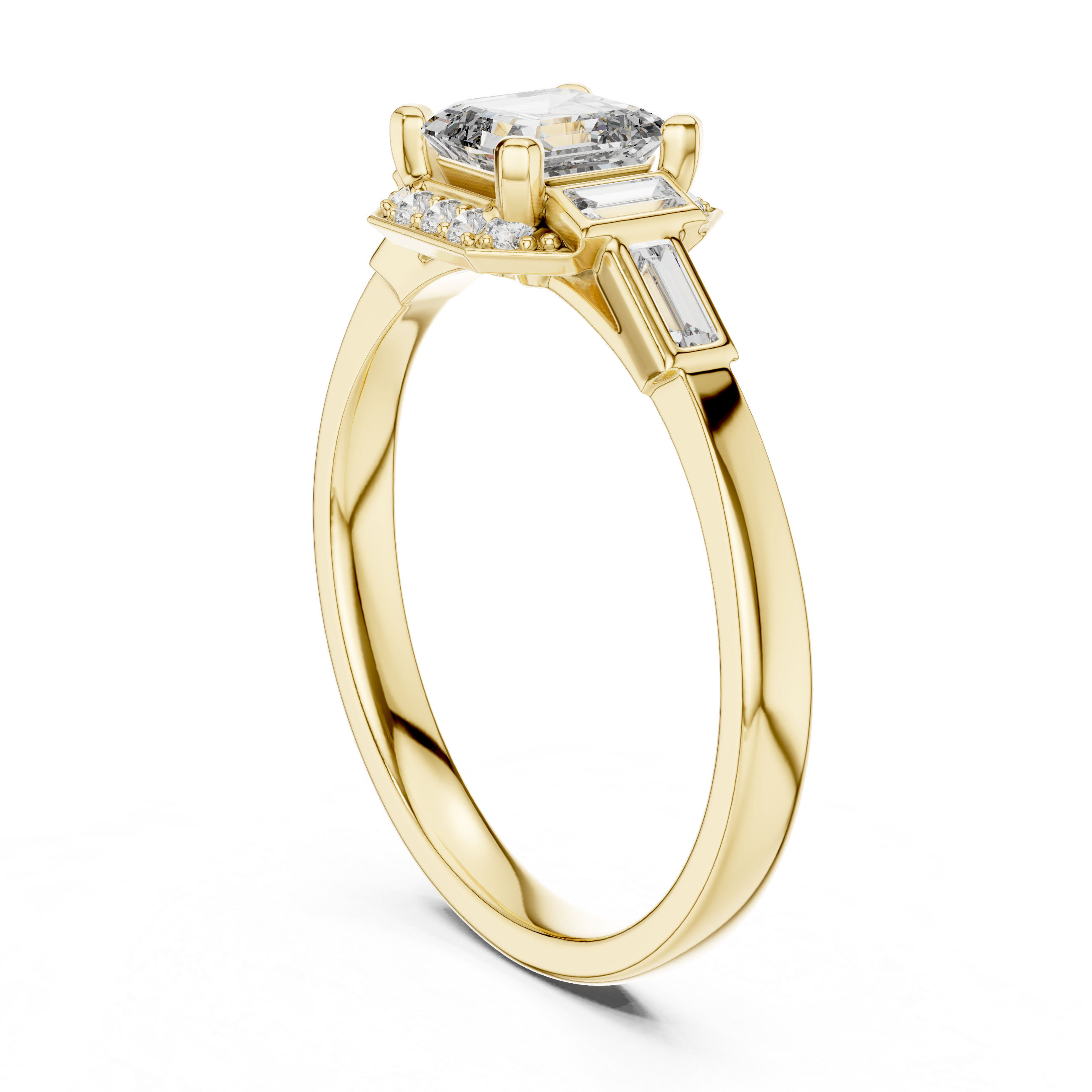 "Radiance Royale Asscher-Cut Diamond Ring"