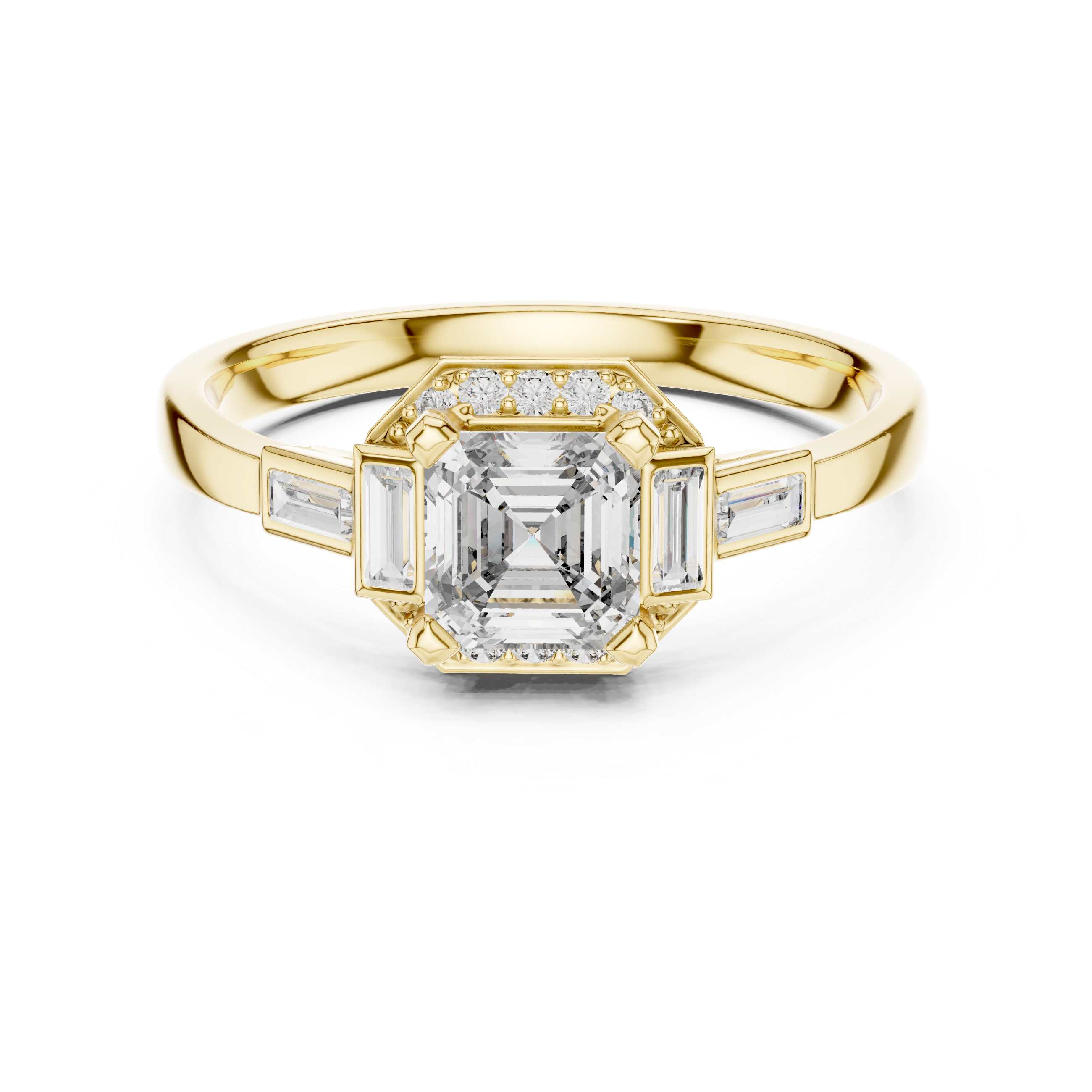 "Radiance Royale Asscher-Cut Diamond Ring"