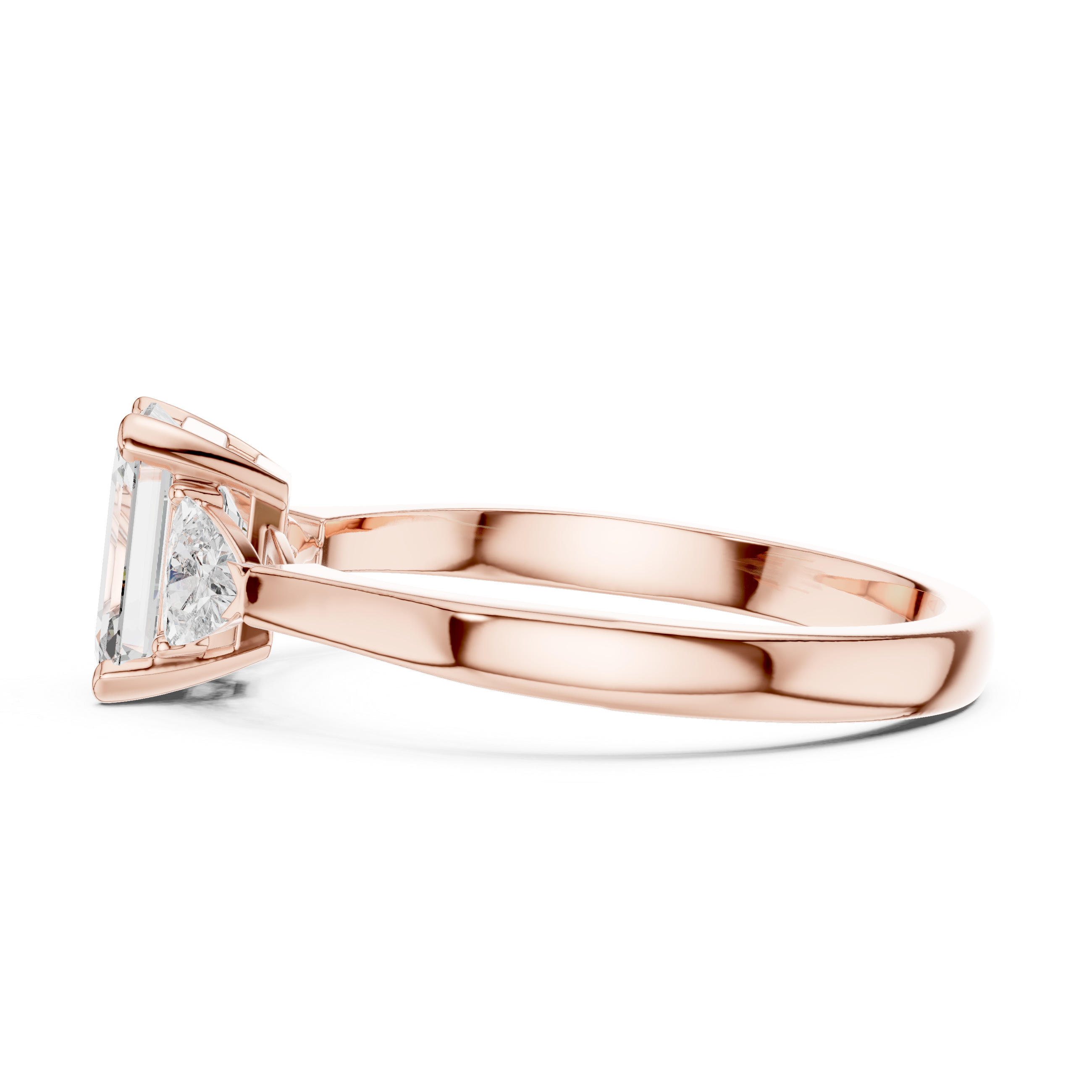Emerald-Cut and Pear Three-Stone Diamond