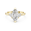 Marquise-Cut and Pear Three-Stone Diamond