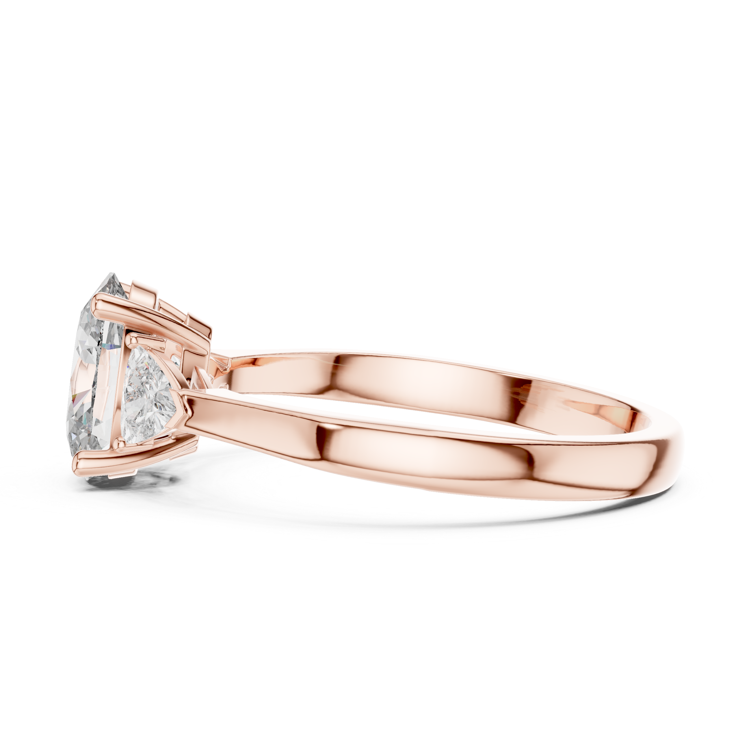 Oval-Cut and Pear Three-Stone Diamond