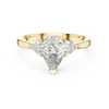 Pear-Cut and Pear Three-Stone Diamond Engagement Ring
