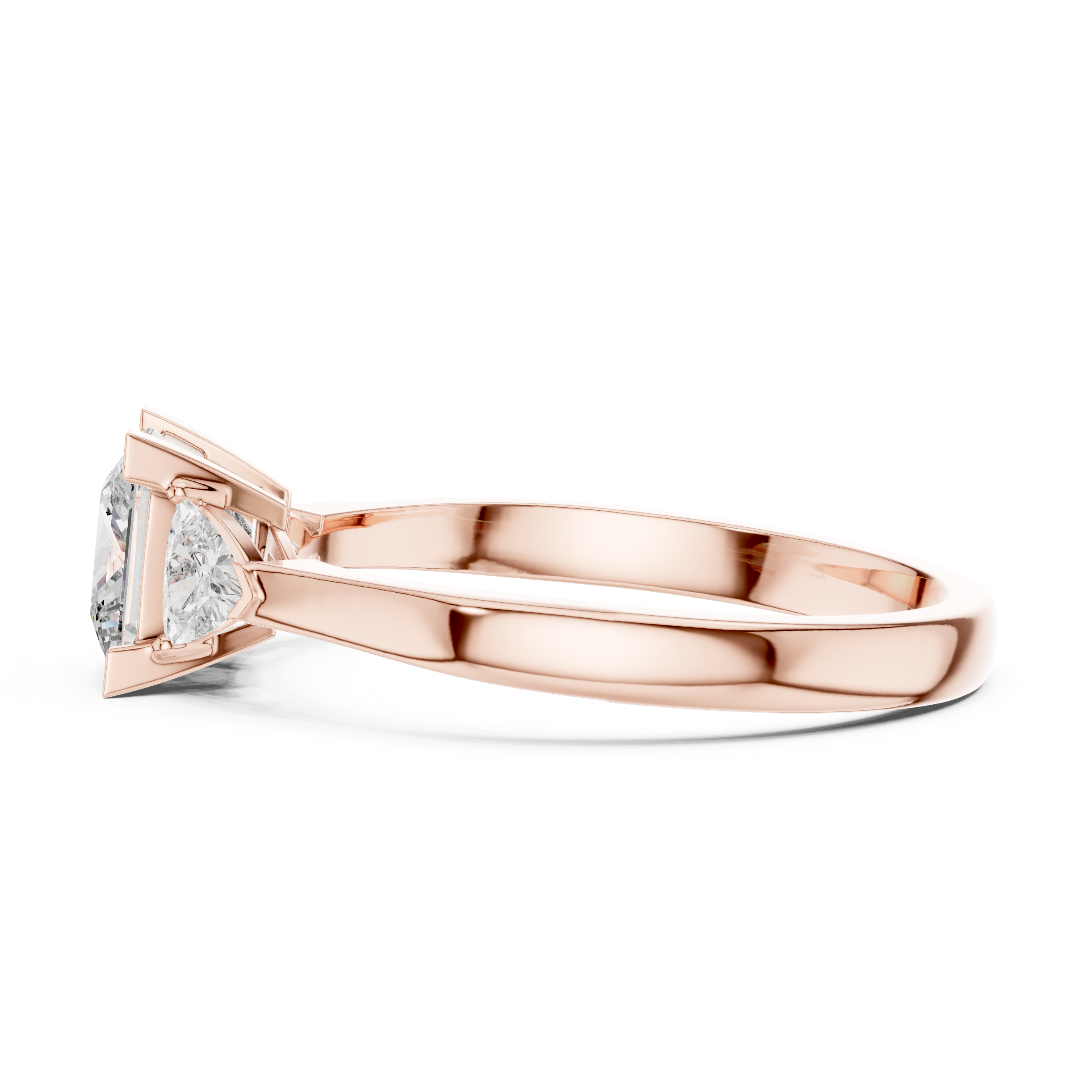 Princess-Cut and Pear Three-Stone Diamond