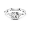 Princess-Cut and Pear Three-Stone Diamond