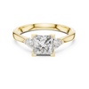 Princess-Cut and Pear Three-Stone Diamond