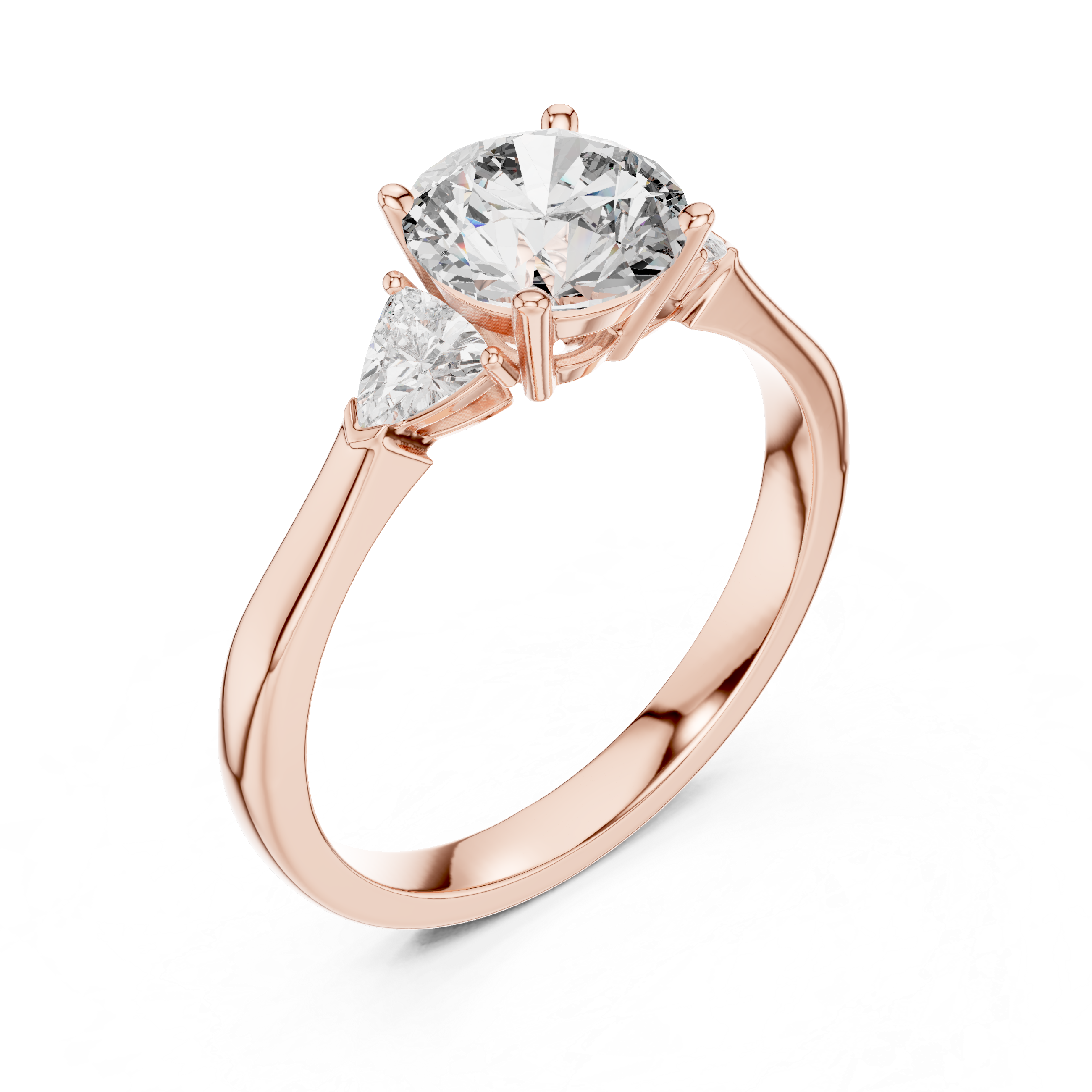 Round-Cut and Pear Three-Stone Diamond