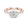 Round-Cut and Pear Three-Stone Diamond
