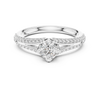 Solitaire Ring with Pave Diamond Split Shank