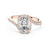 Oval Halo Ring with Twisted Pav?Band