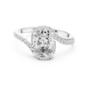 Oval Halo Ring with Twisted Pav?Band